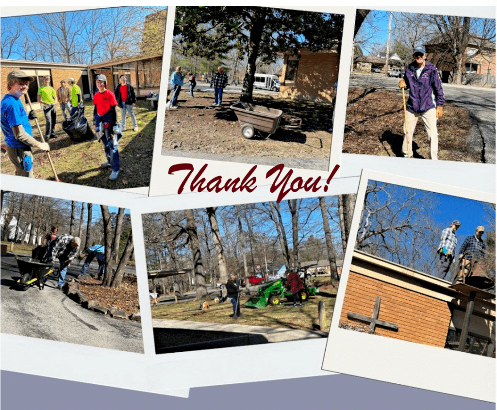 Thank You Images of Workers at church clean up day