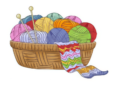 image of yarn in basket